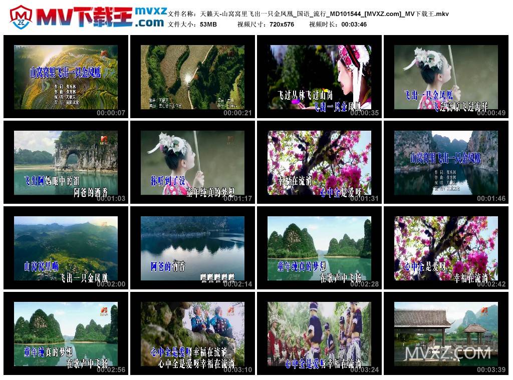 天籁天-山窝窝里飞出一只金凤凰_国语_流行_MD101544